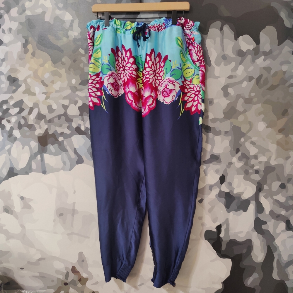 Josie Natori Floral Print Pajama Bottoms - Size L
